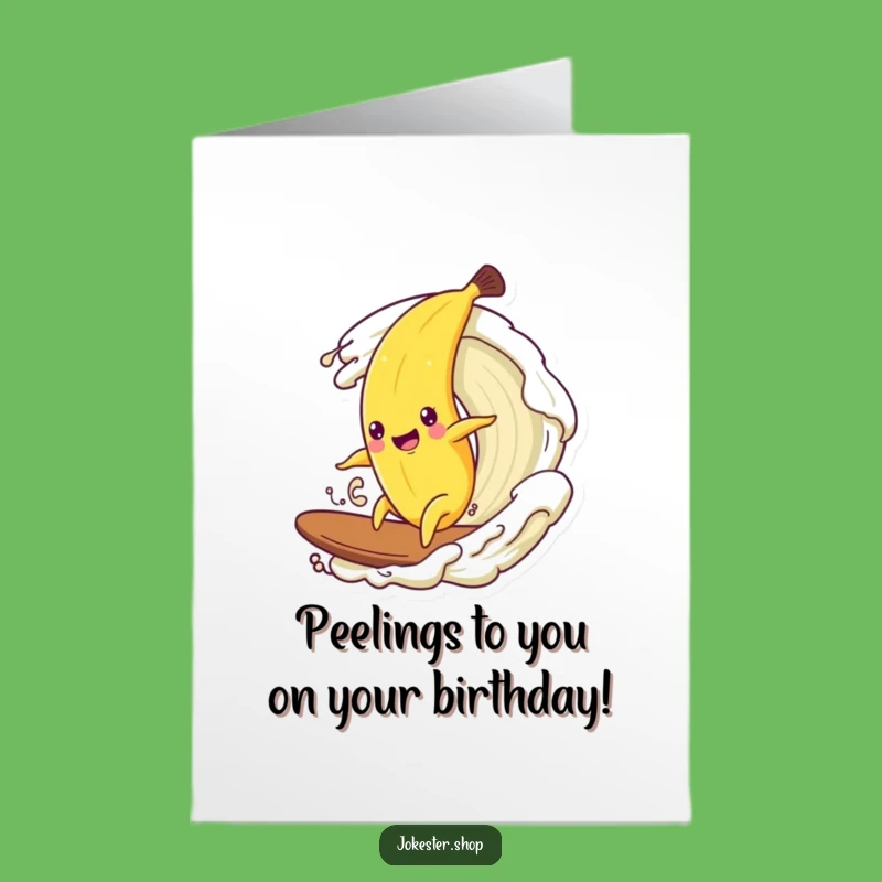 Free Printable Birthday Card Funny Banana Surfing Cream Downloadable Gift