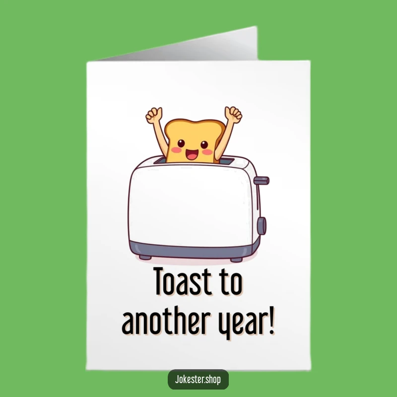 Free Printable Birthday Card: Cheerful Toast Triumph Funny Downloadable Gift!