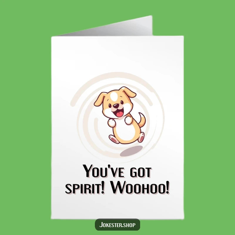 Free Printable Dog Card: Dizzy Success Downloadable Gift for Fun Achievements