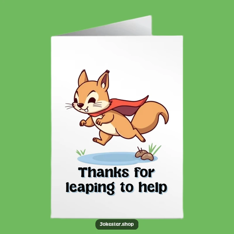 Free Printable Squirrel Thank You Card: Hero Squirrel's Acorn Gratitude!