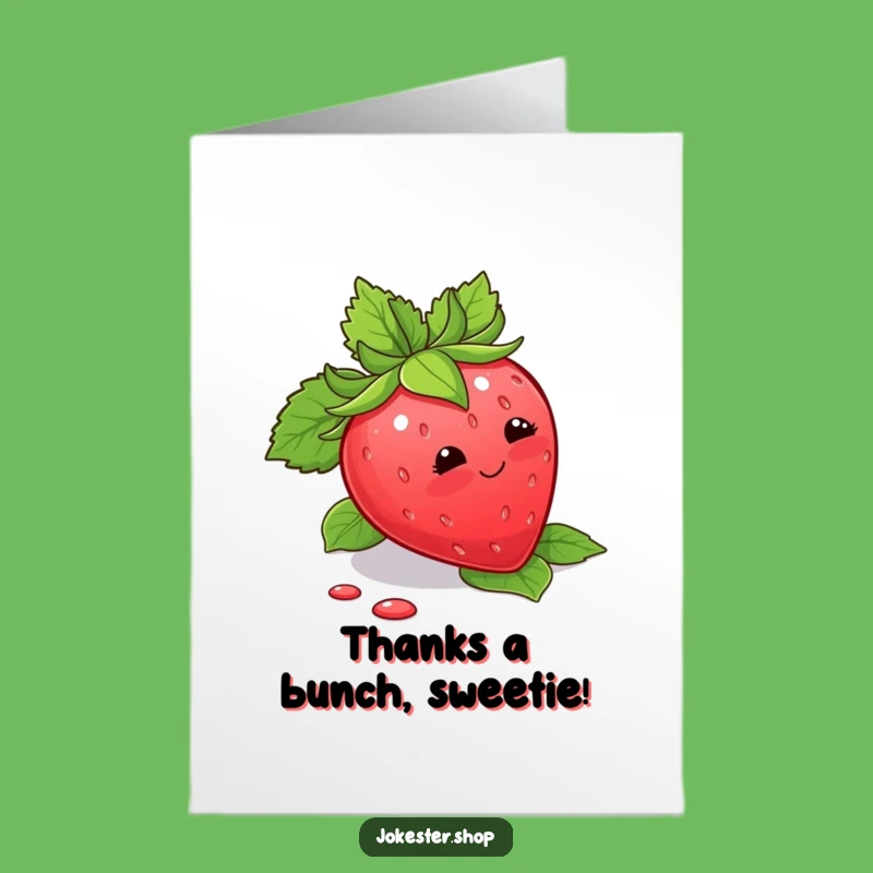 Free Printable Thank You Card: Strawberry Oops - Adorable & Funny Downloadable