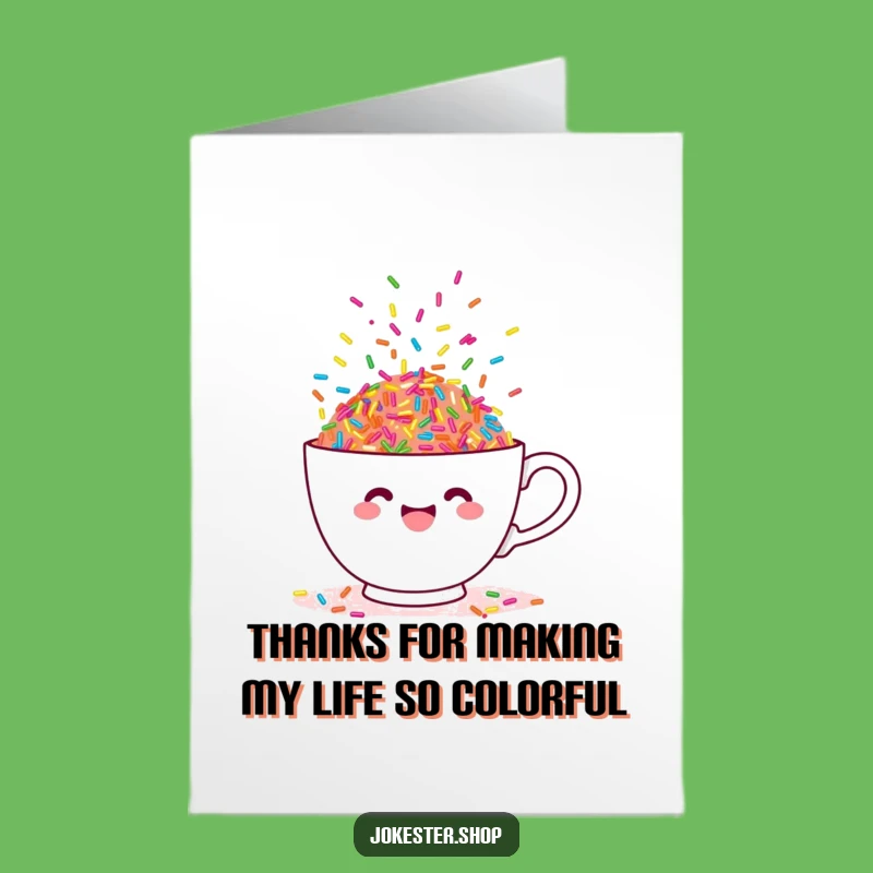 Free Printable Thank You Card: Grateful Sprinkle Cup - Funny Downloadable Appreciation Gift