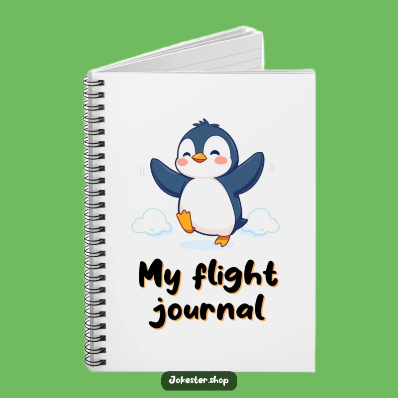 Funny Penguin Fly Notebook: Determined Bird Journal for Hilarious Gift Ideas
