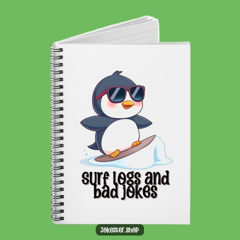 Funny Penguin Surfer Notebook - π Cool Journal for Your Best Ideas