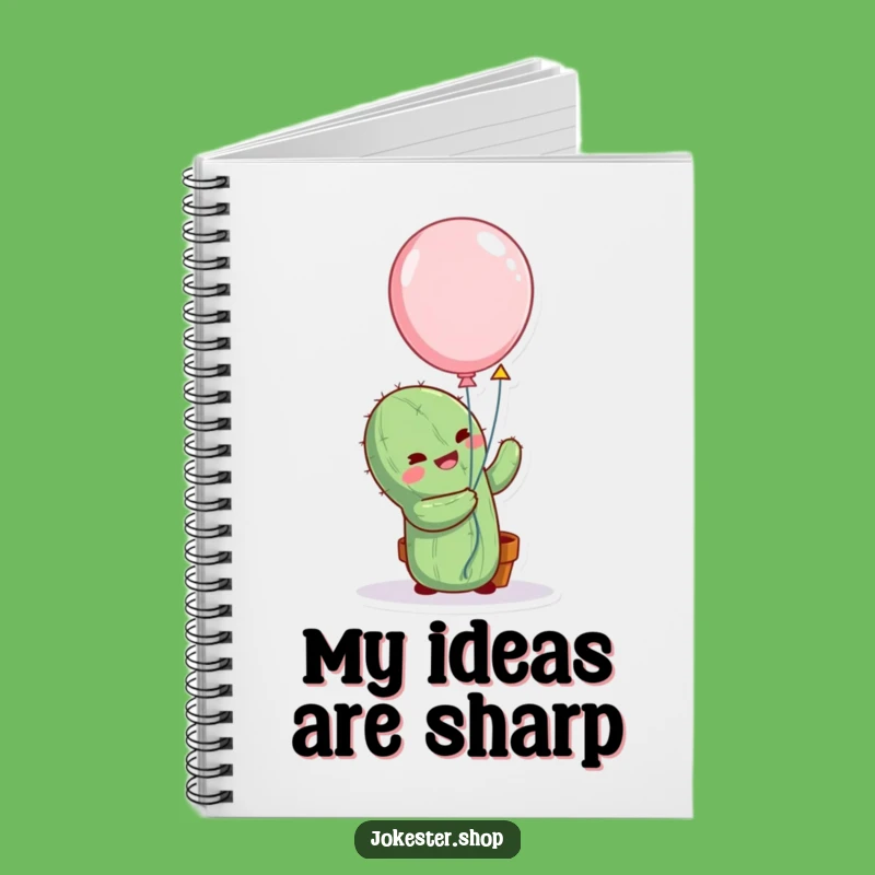 Funny Cactus Balloon Hug Notebook - Jot Down Ideas with Hilarious Flair!