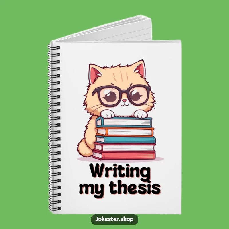 Funny Cat Glasses Notebook - Study Buddy Humor, Great Funny Gift Journal