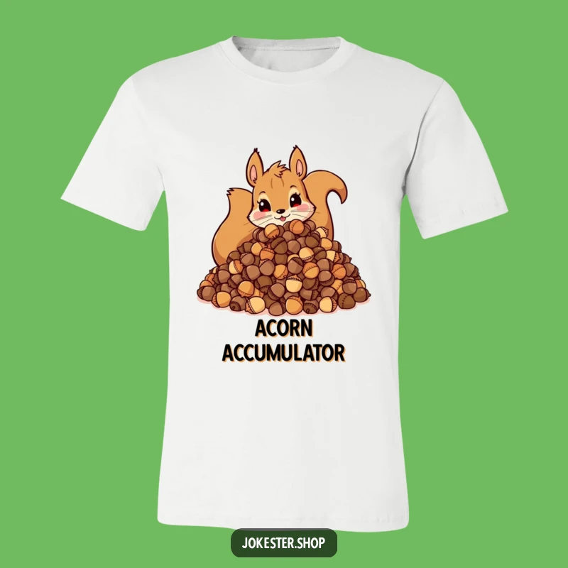 Funny Squirrel Acorn Tee: Hoarding Mischief Shirt, Perfect Funny Gift for Wildlife Fans
