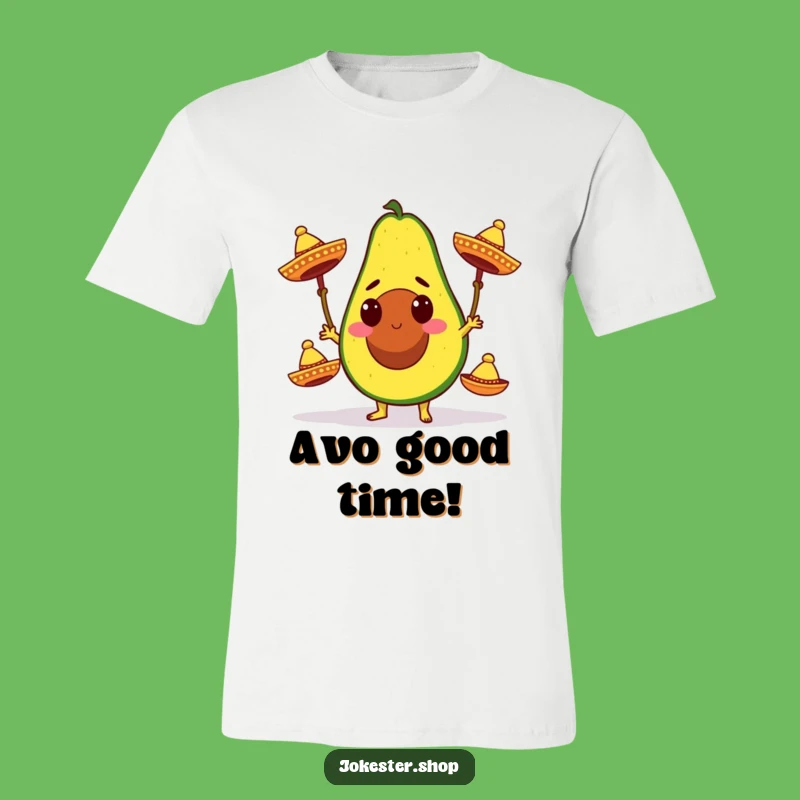 Funny Avocado Fiesta Tee - Juggling Sombreros Design, Great Funny Gift