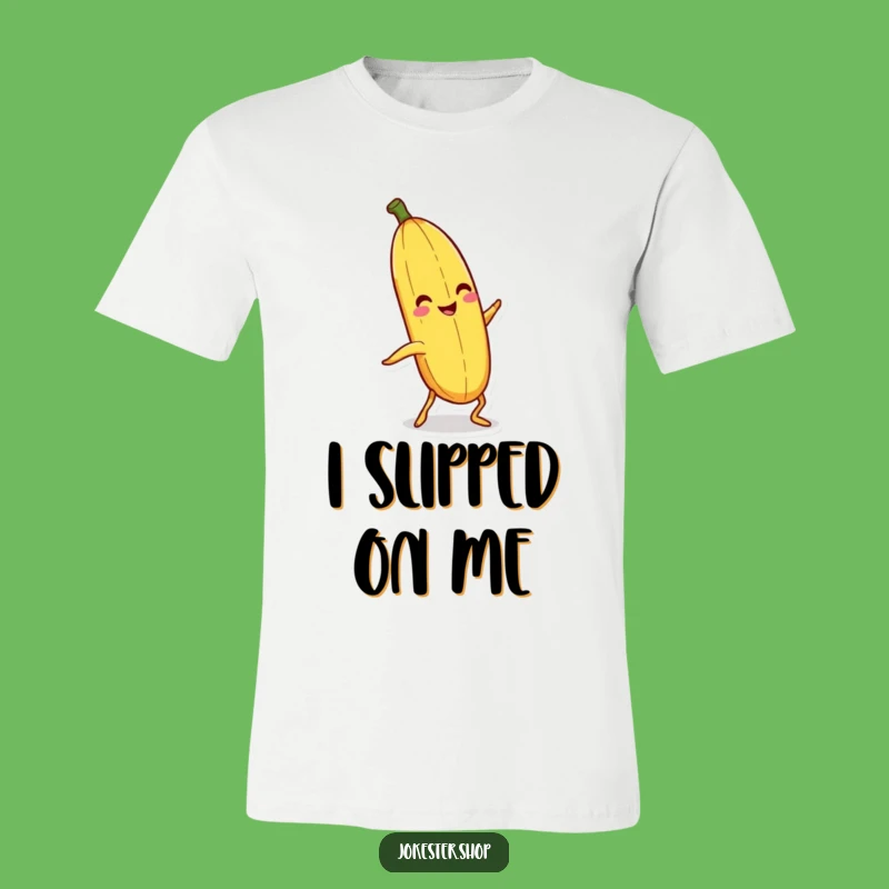 Funny Banana Peel T-Shirt: Slipping Character Gag, Hilarious Gift Tee