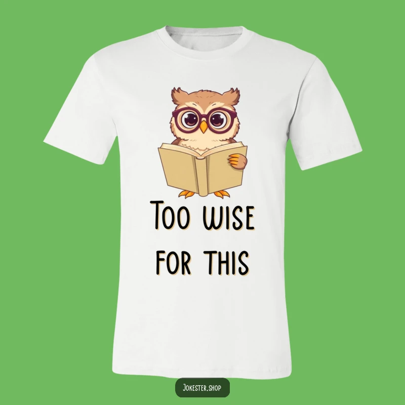 Funny Confused Owl Reading T-Shirt - Hilarious Bookworm Apparel Gift