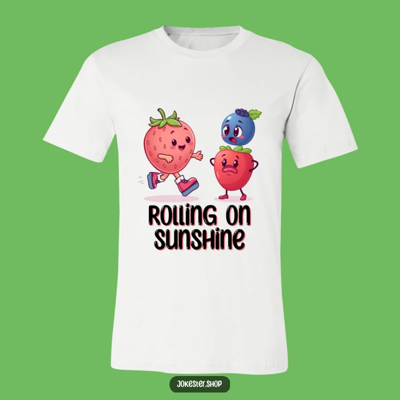 Funny Fruit Race Shirt: Strawberry Skater Tee, Witty & Hilarious Gift
