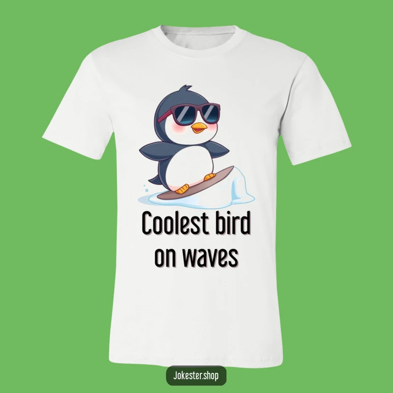 Funny Penguin Surfer T-Shirt - Rad 😎 Ice Floe Style and Funny Gift