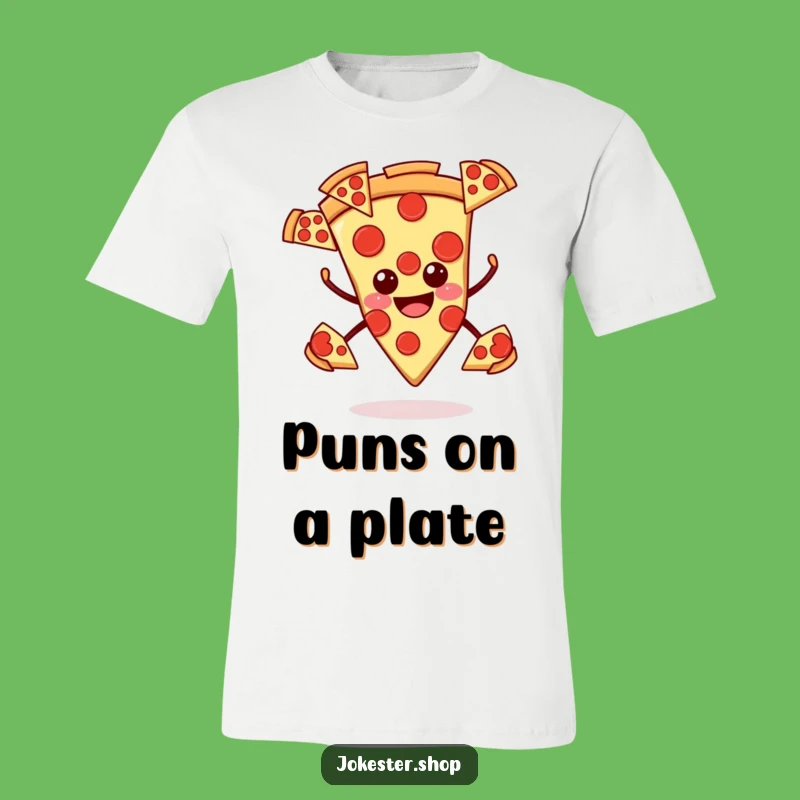 Funny Smiling Pizza T-Shirt - Pepperoni Juggling Act, Great Humorous Gift