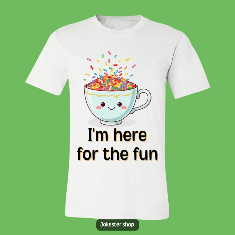 Funny Sprinkle Teacup T-Shirt: Wearable Joyful Art for a Cheerful and Fun Outfit