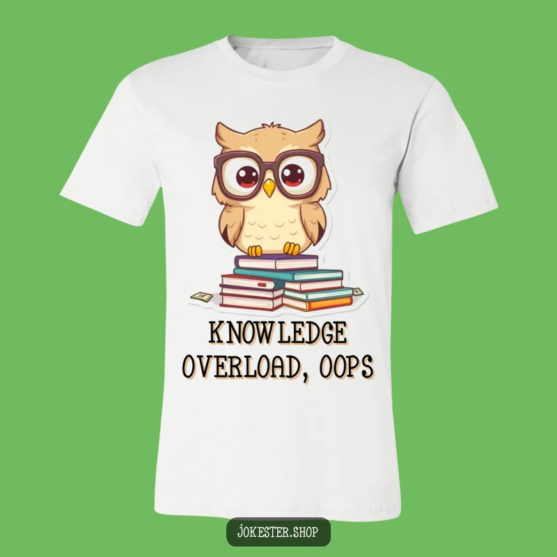 Funny Startled Owl T-Shirt: Hilarious Literary Apparel for Book Nerds