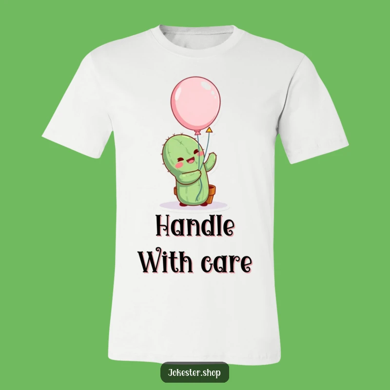 Funny Cactus Balloon Hug T-Shirt - A Comical Tee for a Prickly Good Time!