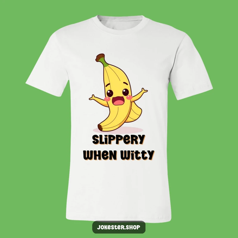 Funny Banana Slip T-Shirt - Hilarious Cartoon Clothing for a Laugh
