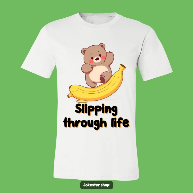 Funny Bear Slip T-Shirt - Hilarious Gift for Outdoor Enthusiasts
