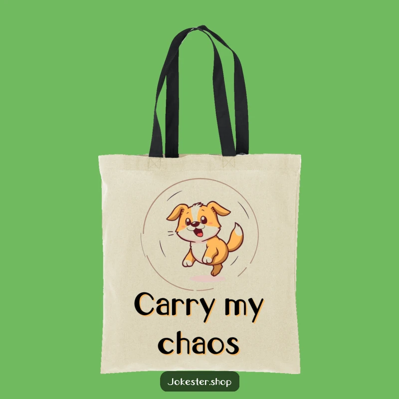 Funny Dog Spiral Tote Bag - Hilarious Gift for Busy Dog Owners