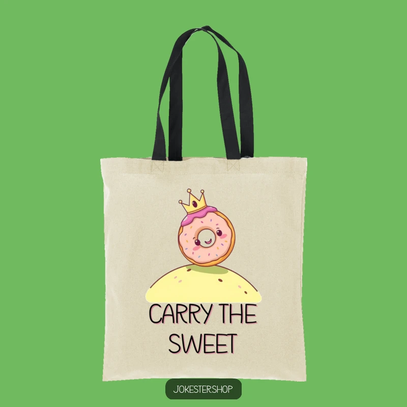 Funny Donut Queen Tote Bag - Humorous Sweet Treat Accessory Gift