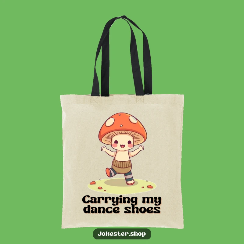 Funny Mushroom Dance Tote Bag: Carry Humor with Mismatched Socks Style!