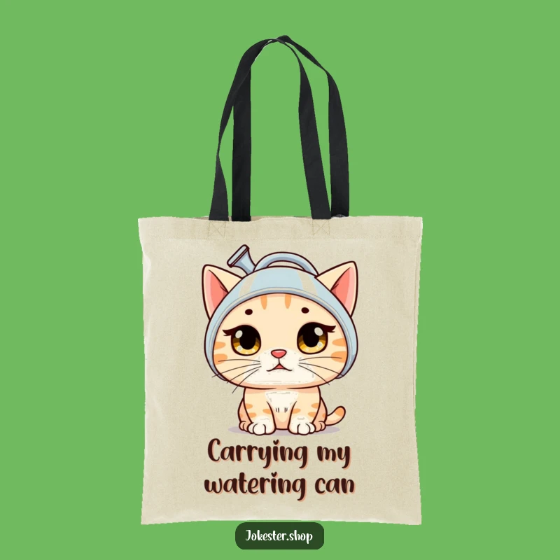 Funny Bewildered Cat Tote Bag - Whimsical Accessory Gift