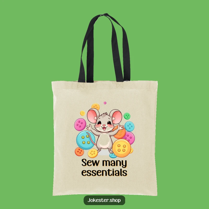 Funny Mouse Buttons Tote Bag: Stylish, Hilarious Accessory for Crafters