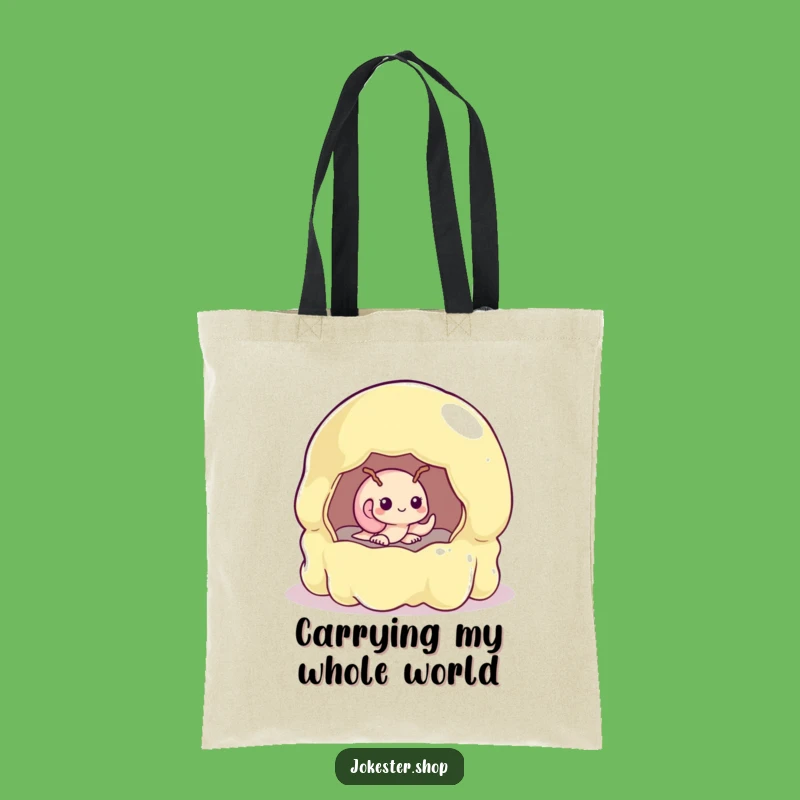 Funny Shy Snail Tote Bag - Wobbly Jelly Mold Style for Everyday Humor