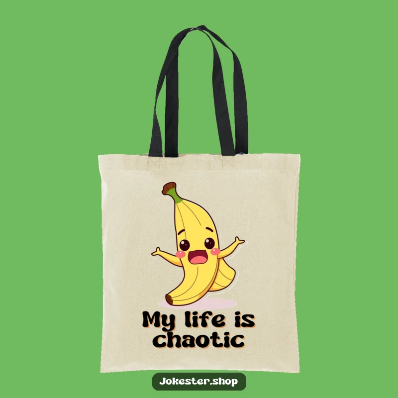 Funny Banana Peel Slip Tote Bag - Durable Cartoon Carry-All